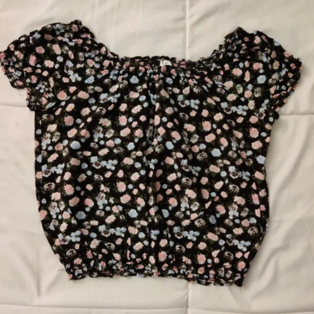 H&M Floral Croped Top S